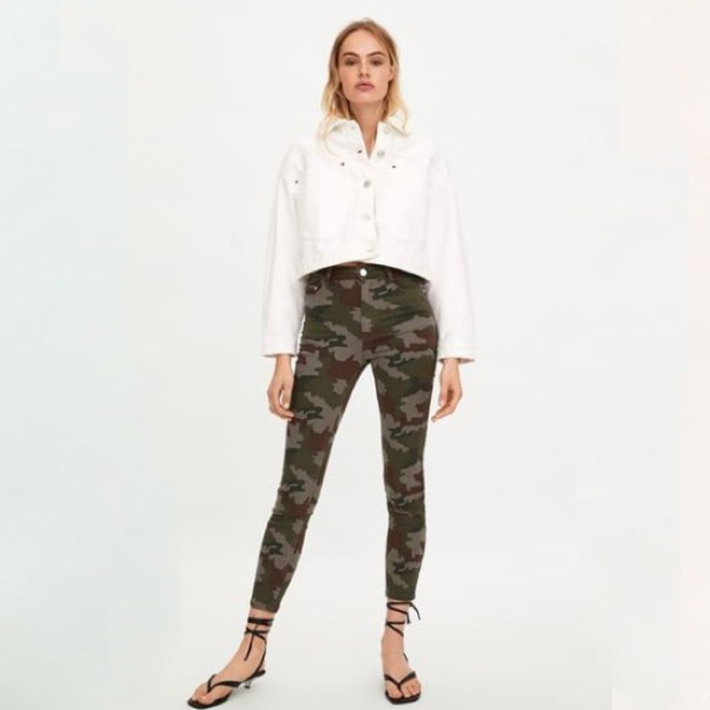 Zara TRF Camo Skinny Pant